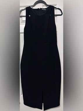 Express Black Strapless Sheath Dress